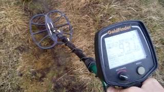 GoldFinder Gf2 Teknetics T2 по мокрой  траве