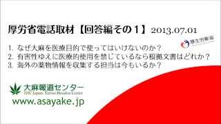 なぜ大麻を医療目的で使ってはいけないのか？［厚労省取材／回答編１］