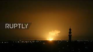 State of Palestine: Explosions light up Gaza skies after Israeli airstrikes