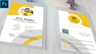 Id card design in adobe Photoshop Cc | New tutorial 2018