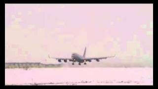 Аэропорт Анадырь Взлёт Ил-96-300 15.04.2011