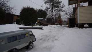 UAZ-3962, GAZ-3308, russian trucks snow test. RC 1:10