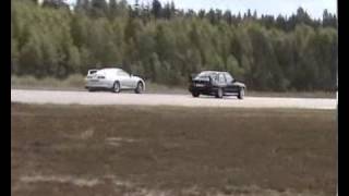 BMW M3 E30 Turbo vs. Silver Supra