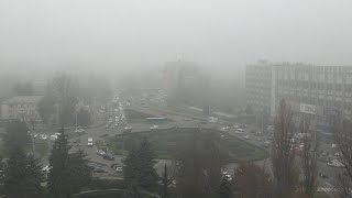 Кишинев погрузился в густой туман