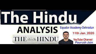 The “Hindu Analysis” for IAS Prelims  2020, PCS, AC-CAPF and CDSE
