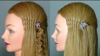 Прическа "Французский водопад". Waterfall twist hairstyles for long hair