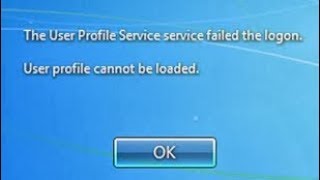 The User Profile Service service failed to logon SOLUTION