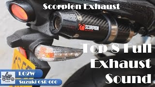 Top 8 Full Exhaust Sound Suzuki GSR 600 / LeoVince,  Arrow,  Yoshimura, Scorpion, Devil...