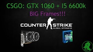CSGO: (MAX SETTINGS 1080p GTX 1060 + I5 6600k) + frame test!