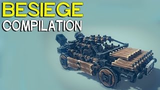 ►Besiege Compilation - Cars trucks & more
