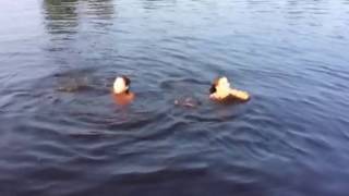 Синхронное плавание на реке Сясь.