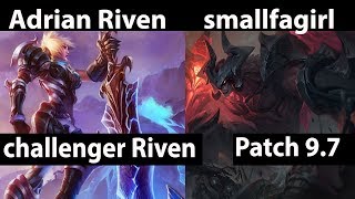 [ Adrian Riven ] Riven vs Aatrox [ smallfagirl ] Top  - Adrian Riven Stream Patch 9.7
