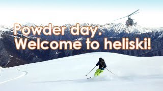 Powder day in Gudauri, Georgia. Off-piste skiing. Freeride. Heliski Caucasus - Heliksir Ltd. 2018.