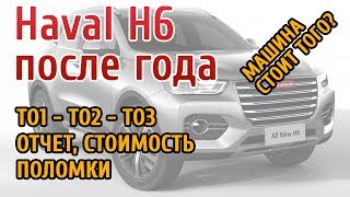HAVAL H6 год эксплуатации, пройдено 3 ТО, отчет по поломкам
