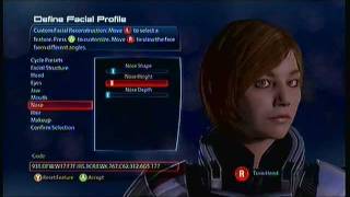 Mass Effect 3 Demo - Female Shepard Character Creation Options