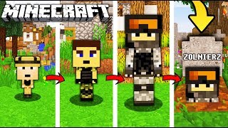 ŻYCIE ŻOŁNIERZA W MINECRAFT || OD NARODZIN DO ŚMIERCI