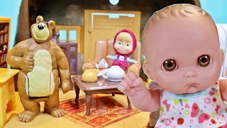 Куклы Пупсики Играют В Игрушки Мультик Маша и Медведь Домик Мишки Покупки Распаковка Зырики ТВ влог