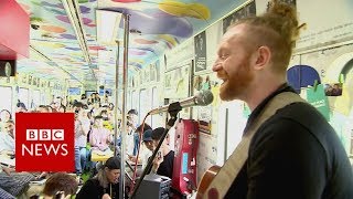 On board the train to Korea's music festival for peace - BBC News
