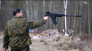 Стрельба с одной руки. Вепрь 12 Молот.
