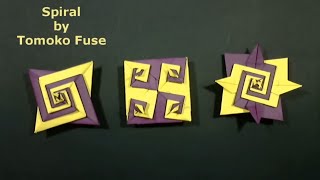 Christmas Origami Spiral by Tomoko Fuse - Yakomoga Origami tutorial