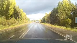 Екатеринбург-Реж. Автобус ПАЗ вылетел с дороги.