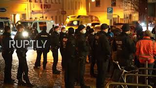 Germany: Police enforce COVID regulations at rally in Saxony town of Bautzen