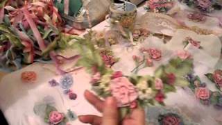 How to make  French ribbonwork silk flowers