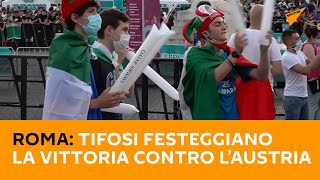 #Roma: #tifosi festeggiano la vittoria contro l’Austria