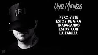 Uno Menos - Residente (LETRA)