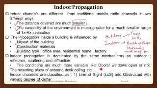 Lecture 19: Indoor propagation Model