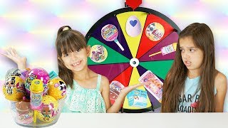MYSTERY WHEEL OF SURPRISES CHALLENGE - LOL Surprise Confetti Pop, Pikmi Pops, Hatchimals, Squishies