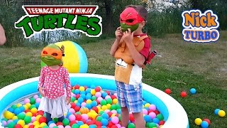 Черепашки ниндзя спасают Машу и Медведя. Оружие и маски Turtles of the ninja save Masha and the Bear