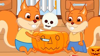 Famille d'Écureuil - Panier de citrouille d'Halloween Animé 2022 en Français