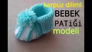 karpuz dilimi bebek patiği yapılışı( अनुवाद में anuvaad mein) in translation