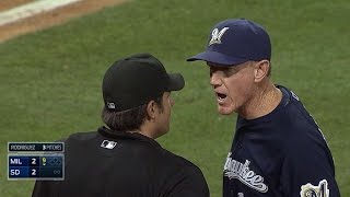 MIL@SD: Roenicke ejected disputing balls and strikes
