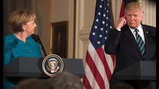 President Donald Trump holds a VITAL Press Conference with Angela Merkel of Germany