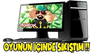 ROBLOX OYUNUNUN İÇİNDE SIKIŞTIK | ROBLOX'TAN ÇIKIŞ PARKURU