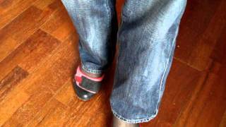 Crossdresser jeans nylons and ballerinas