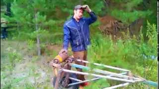 самодельная телега для вывозки бревен