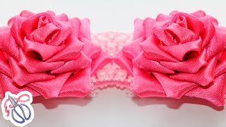 Мастер класс  Роза Канзаши (цветы из лент)