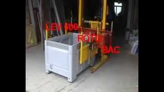 Gerbeur LEV 600 ROTO BAC retourneur de bac MANUVIT
