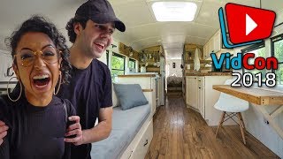 DAVID & LIZA LOVE MY BUS TINY HOME!