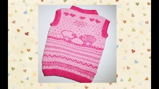 Жилетка для девочки. Размер: 2 - 3 годика. Подробное описание. ВЯЗАНИЕ. Vest for girls. KNITTING.