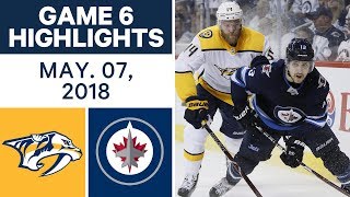 NHL Highlights | Predators vs. Jets, Game 6 - May 07, 2018