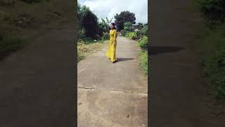 Hot and sexy village girl with huge boobs dancing slowly with music
