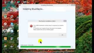 Fixed Bluestacks error 25000 without Updating Card video Driver