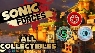 Sonic Forces - Stage 12 Park Avenue - All Red Rings, Number Rings and Silver Moons