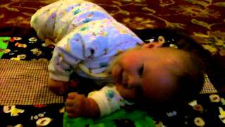 Almost rolled over after a nice burp