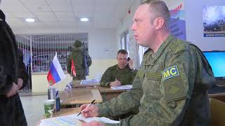 Работа пункта приема граждан российского миротворческого контингента в Нагорном Карабахе