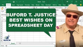 Happy Spreadsheet Day From Sheriff Buford T Justice #shorts